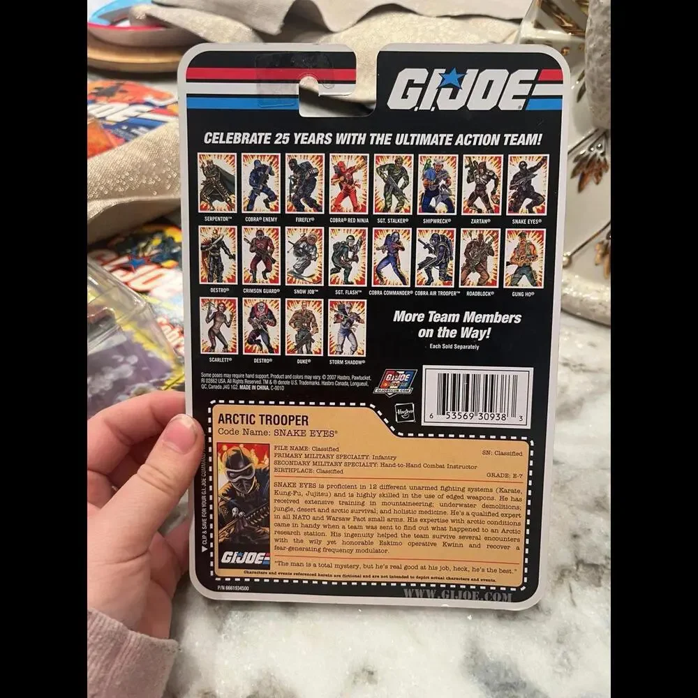 GI JOE 25th ANNIVERSARY COMIC SERIES ARCTIC TROOPER‎ SNAKE EYES ACTION FIGURE